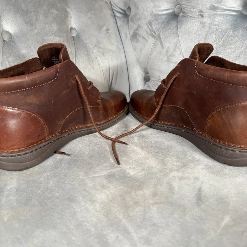 Børn Leather Chukka Boots Brown Soft Footbed Casual Comfort‎ – Men’s 11.5M